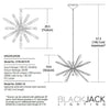 BlackJack Starburst LED Chandelier