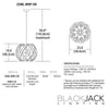 BlackJack Swirl 9-arm LED Pendant Light